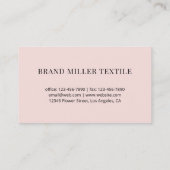 Moderne minimale QR-code Blush Pink Visitekaartje (Achterkant)