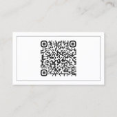 Moderne Minimale QR-code Bruiloft RSVP Behuizing K Visitekaartje (Achterkant)