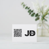 Moderne minimale QR-code Clean Simple Visitekaartje (Staand voorkant)