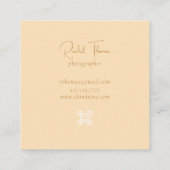 Moderne minimale QR-code Professioneel Vierkante Visitekaartje (Achterkant)