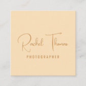 Moderne minimale QR-code Professioneel Vierkante Visitekaartje (Voorkant)