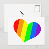 Moderne Minimale Regenboog Hart Briefkaart (Voorkant / Achterkant)