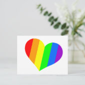 Moderne minimale regenbooghartslag briefkaart (Staand voorkant)