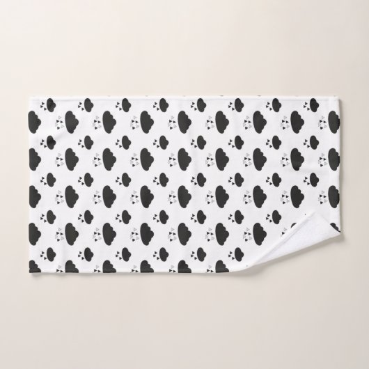 Moderne minimale regendruppels voor zwarte en witt bad handdoek (Handdoek)