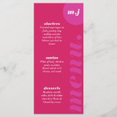 Moderne minimale roze en magenta retro-arch gebold menu (Voorkant)