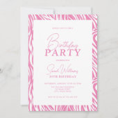 Moderne minimale roze wit 30e verjaardag kaart (Voorkant)