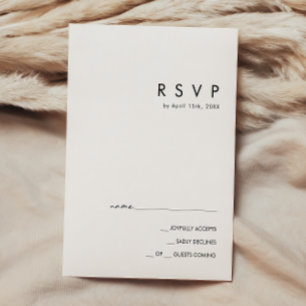 Moderne, minimale RSVP-kaart RSVP Kaartje