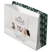 moderne minimale rustige multi-foto groot cadeauzakje (Voorkant Gekanteld)