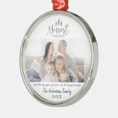 moderne minimale rustige multi-foto metalen ornament (Links)