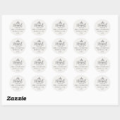 moderne minimale rustige multi-foto ronde sticker (Vel)