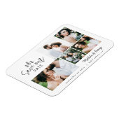 moderne minimale rustige multi-fotobruiloft magneet (Linkerzijde)