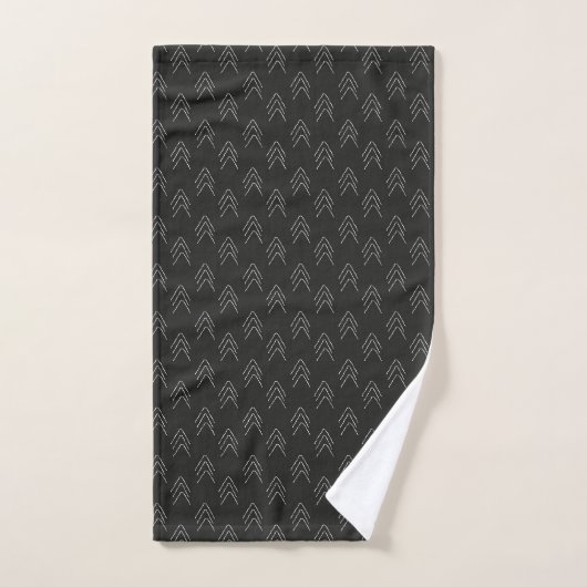 Moderne minimale Scandinavische zwarte en witte pi Bad Handdoek (Handdoek)