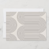 Moderne minimale script geometrische crème verjaar kaart (Achterkant)