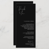 Moderne minimale script plaats instelling dank u k programma (Voorkant / Achterkant)