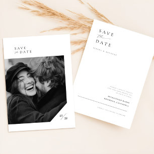 Moderne minimale script typografie foto bruiloft save the date