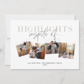 Moderne, minimale script typografie highlights feestdagenkaart (Voorkant)