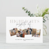 Moderne, minimale script typografie highlights feestdagenkaart (Staand voorkant)