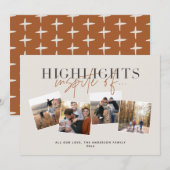 Moderne, minimale script typografie highlights feestdagenkaart (Voorkant / Achterkant)