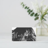 Moderne, minimale scripthaarstilfoto visitekaartje (Staand voorkant)