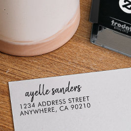 Moderne Minimale scriptnaam Terugkeeradres stempel