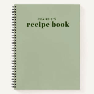 Moderne minimale scriptpagina Groen koken Recipe Notitieboek