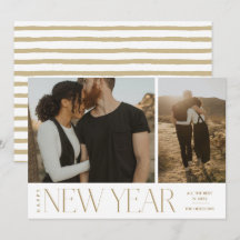 Moderne, minimale scripts Happy New Year Photo Hol