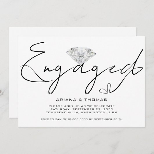 Moderne minimale scriptservice kaart (Voorkant / Achterkant)