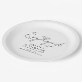 Moderne minimale scriptservice papieren bordje (Gekanteld)