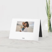 Moderne minimale scriptvakantiefoto feestdagen kaart (Achterkant)