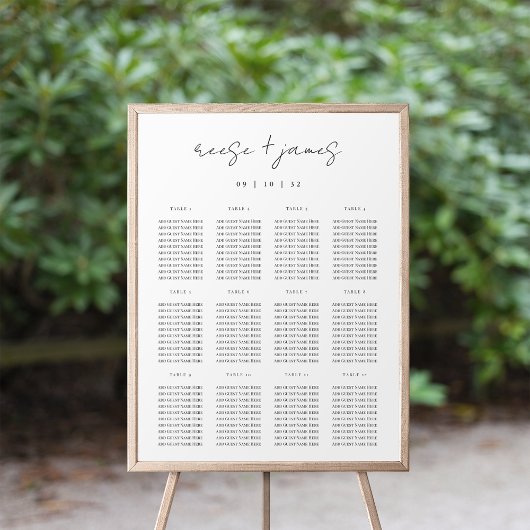 Moderne Minimale scriptvolgorde Poster