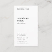 Moderne, minimale Sjabloon elegant Professional Visitekaartje (Achterkant)