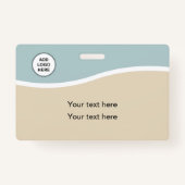 Moderne minimale Sjabloon ID-Logo Badge (Voorkant)