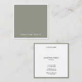 Moderne, minimale Sjabloon Professional Elegant Vierkante Visitekaartje (Voorkant / Achterkant)
