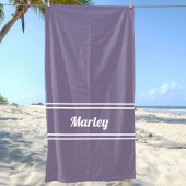 Moderne Minimale Sjabloon van het Monogram Manuscr Strandlaken