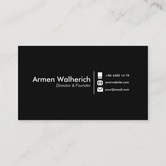 Moderne minimale Sjabloon Visitekaartjes (Achterkant)