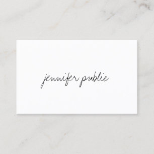 Moderne, minimale Sjabloon voor Elegant handscript Visitekaartje