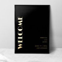 Moderne minimale Solid Black Welkom Weddenschap Go