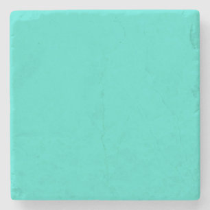 Moderne, minimale Solid Color Turquoise Stenen Onderzetter