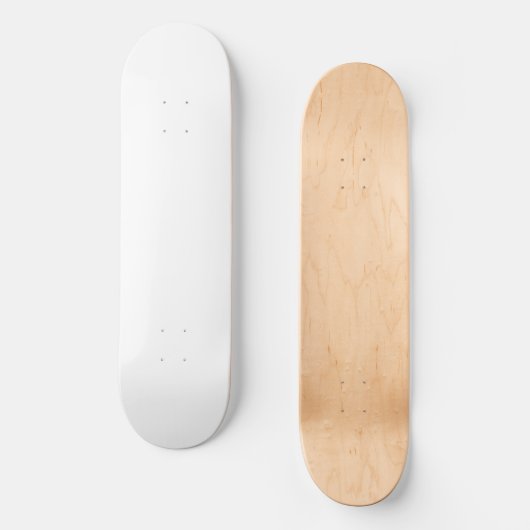 Moderne, minimale, stevige witte kleur skateboard (Voorkant)