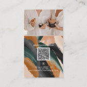 Moderne minimale stijlvolle multi foto QR CODE Bus Visitekaartje (Achterkant)