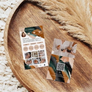 Moderne minimale stijlvolle multi foto QR CODE Bus Visitekaartje