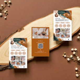 Moderne minimale stijlvolle multi foto QR CODE Bus Visitekaartje