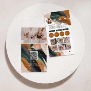 Moderne minimale stijlvolle multi foto QR CODE Bus Visitekaartje