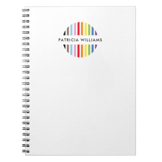 MODERNE MINIMALE streep logo regenboog trots LGBTQ Notitieboek