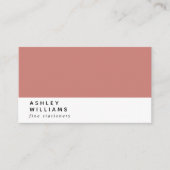 Moderne minimale Terra Cotta sociale media Visitekaartje (Voorkant)