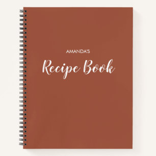 Moderne minimale terracotta koking Recipe script Notitieboek