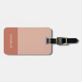 Moderne minimale terracotta shades bagagelabel (Voorkant horizontaal)