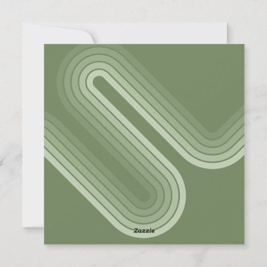 Moderne minimale tinten van Jeneverbesstrepen - Fo Feestdagenkaart (Achterkant)