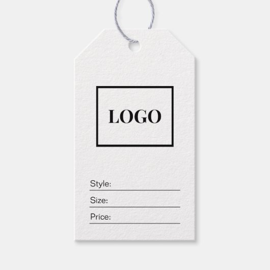 Moderne Minimale toevoeging Logo Mode kleding Labe Cadeaulabel (Voorkant)