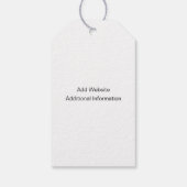 Moderne Minimale toevoeging Logo Mode kleding Labe Cadeaulabel (Achterkant)